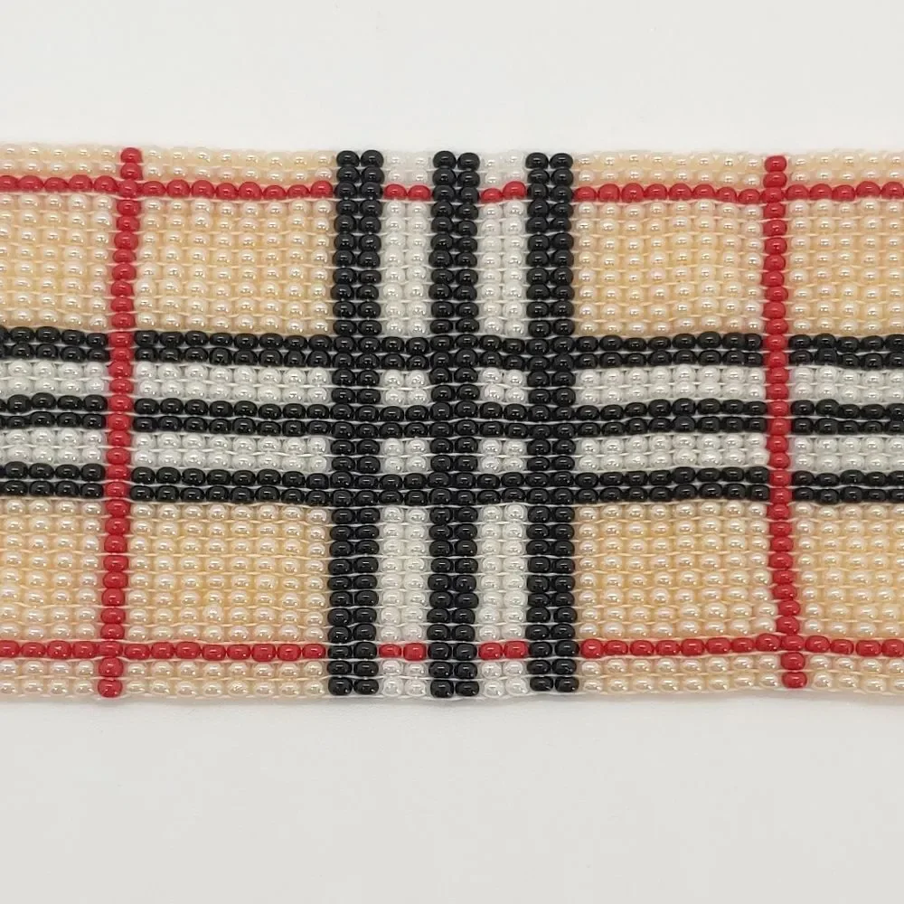 Loom Beaded Bracelets Pearl Plaid - Picture 3 of 4